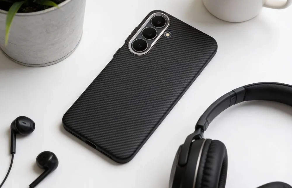 Smart Samsung Galaxy S26+ Kevlar MagSafe dėklas, juoda, 5 nuotrauka